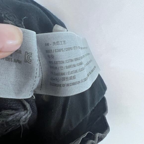 Eileen Fisher Black Waxed Coated Organic Cotton Skinny Jeans Pants Size 10 - Picture 6 of 6